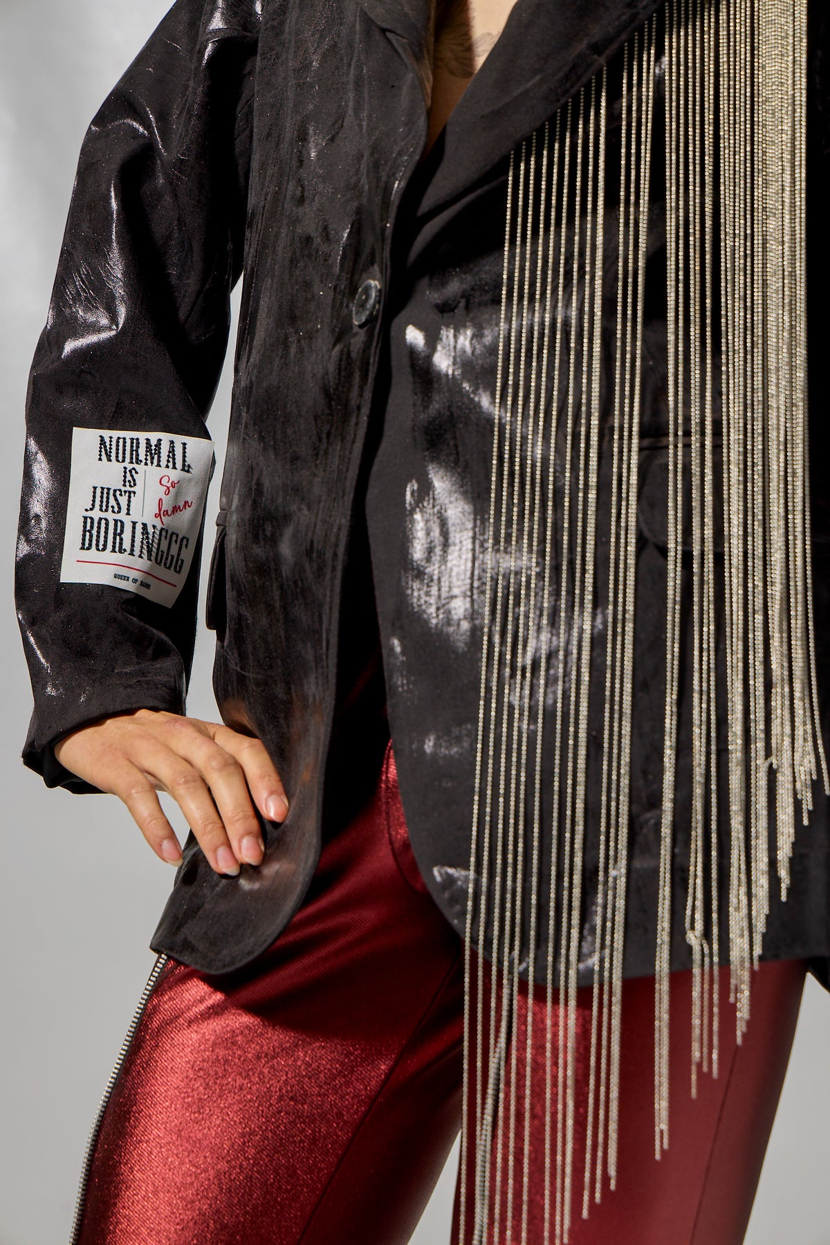 Foil Blazer Long