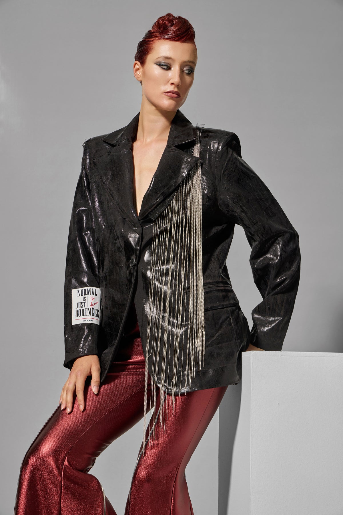 Foil Blazer Long